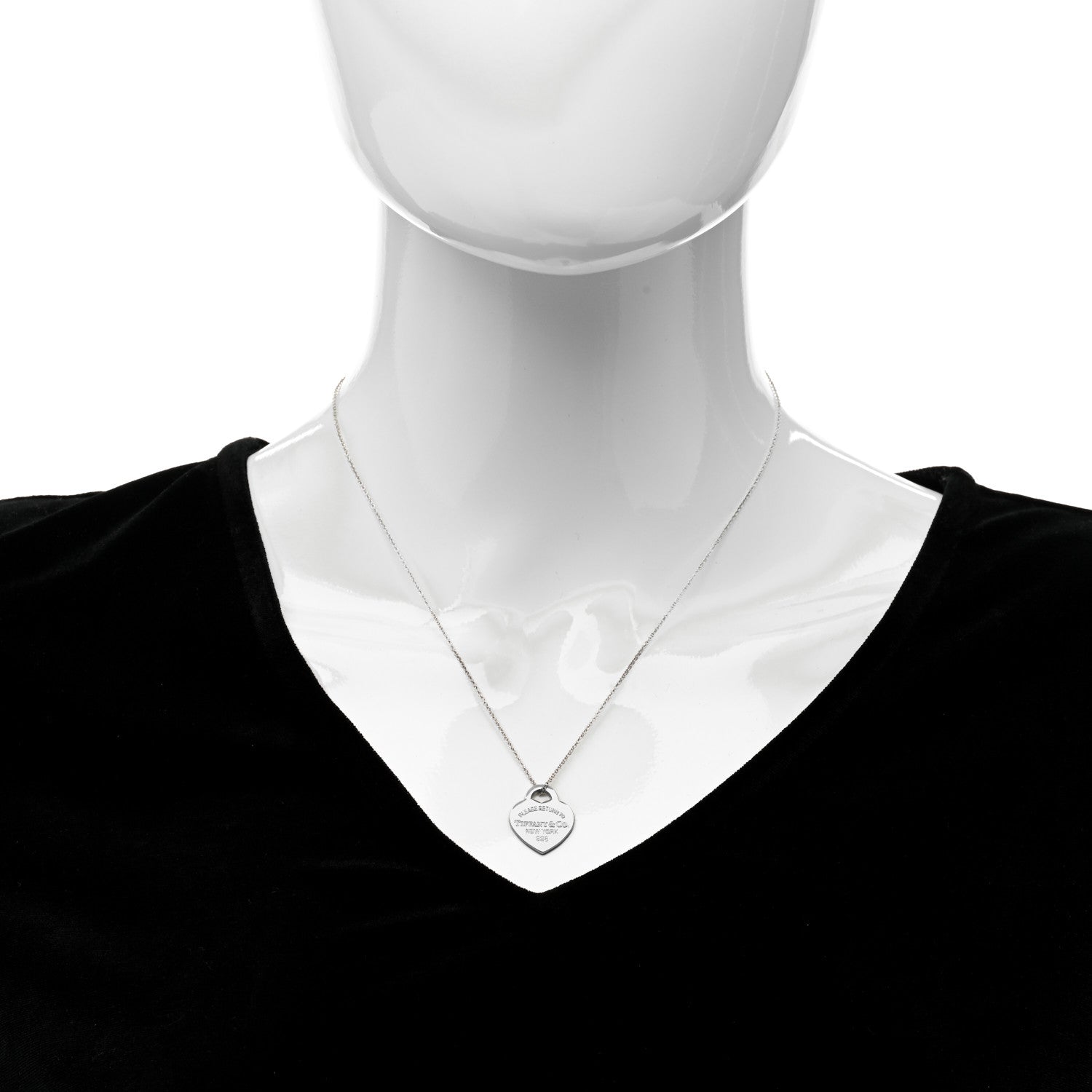 Tiffany Sterling Silver Small Return to Tiffany Heart Pendant Necklace 2 of 5