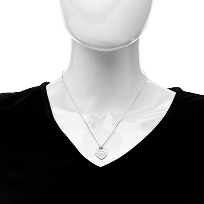 Tiffany Sterling Silver Small Return to Tiffany Heart Pendant Necklace 2 of 5