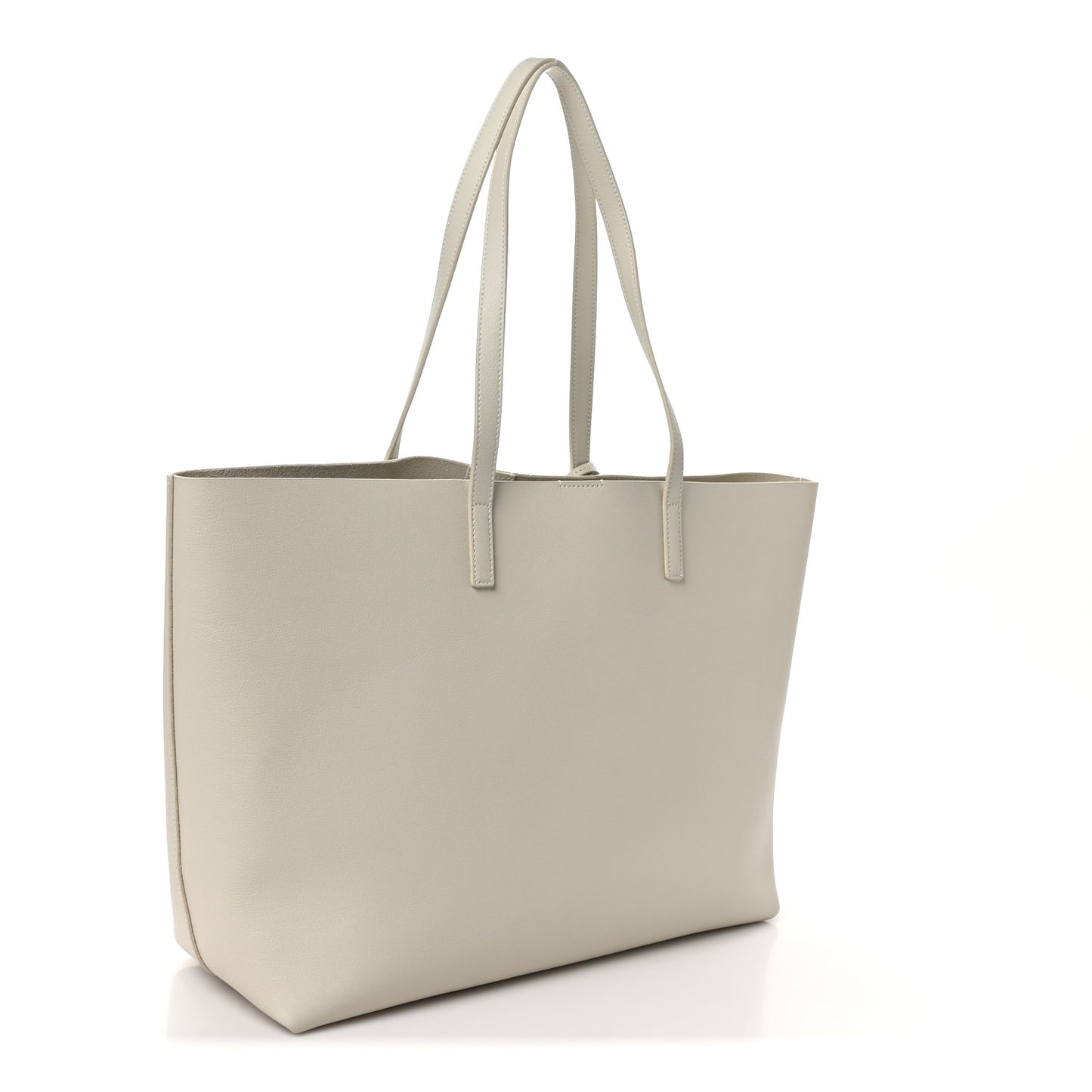 Calfskin Large Shopping Tote Crema Soft