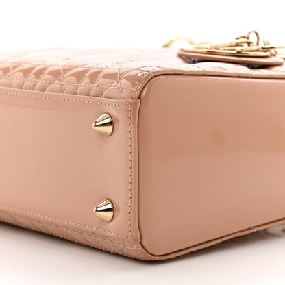 Christian Dior CHRISTIAN DIOR Patent Cannage Small Lady Dior Pink 9 of 9