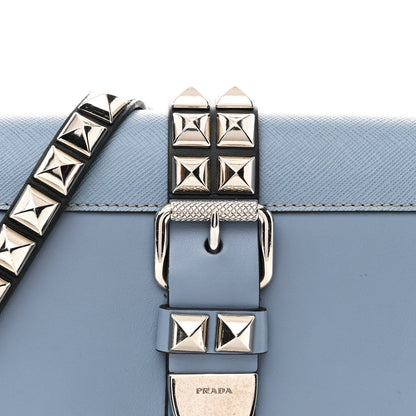 Prada Saffiano City Calfskin Studded Large Elektra Shoulder Bag Astrale Black 8 of 13