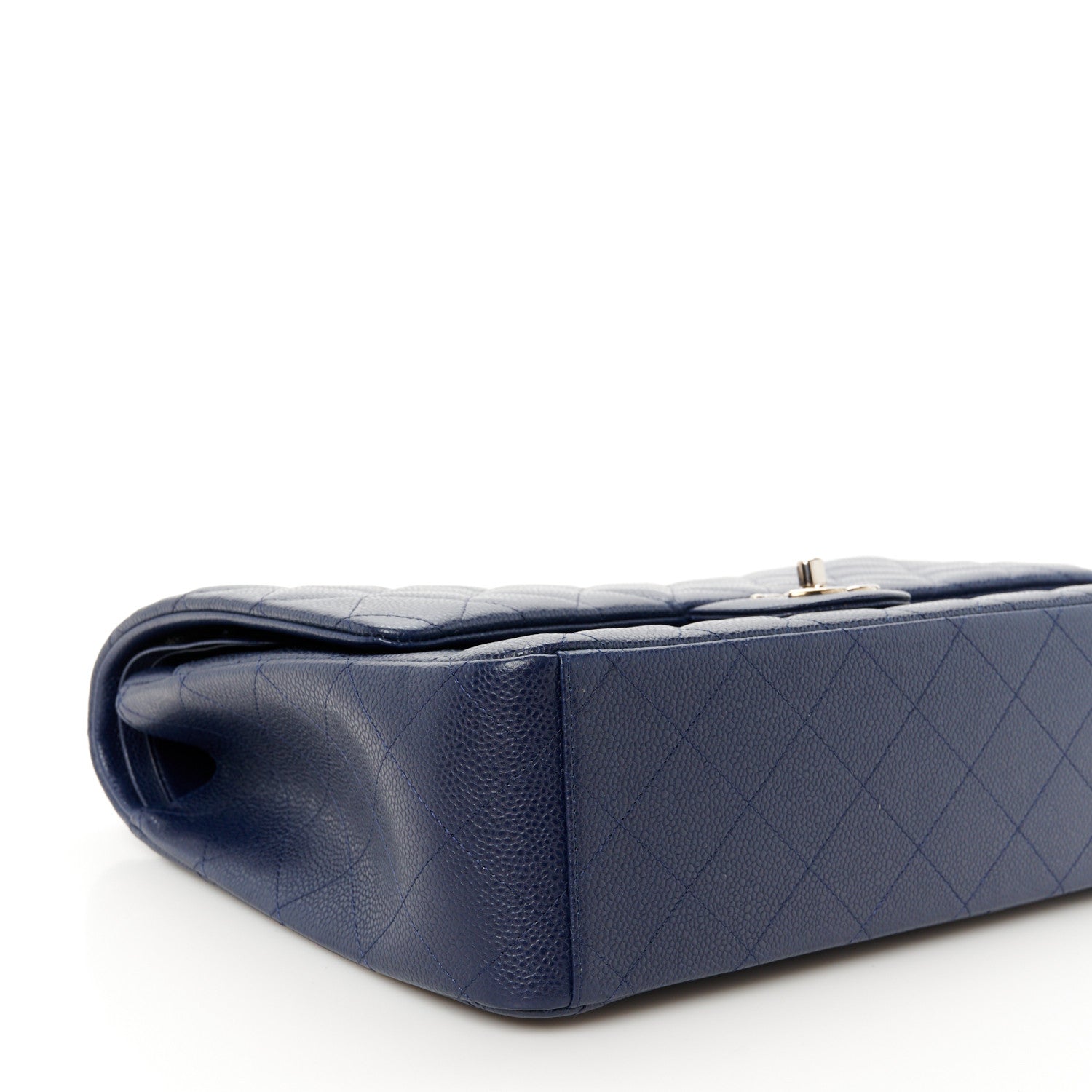 Chanel Caviar Quilted Maxi Double Flap Navy Blue 10 of 12