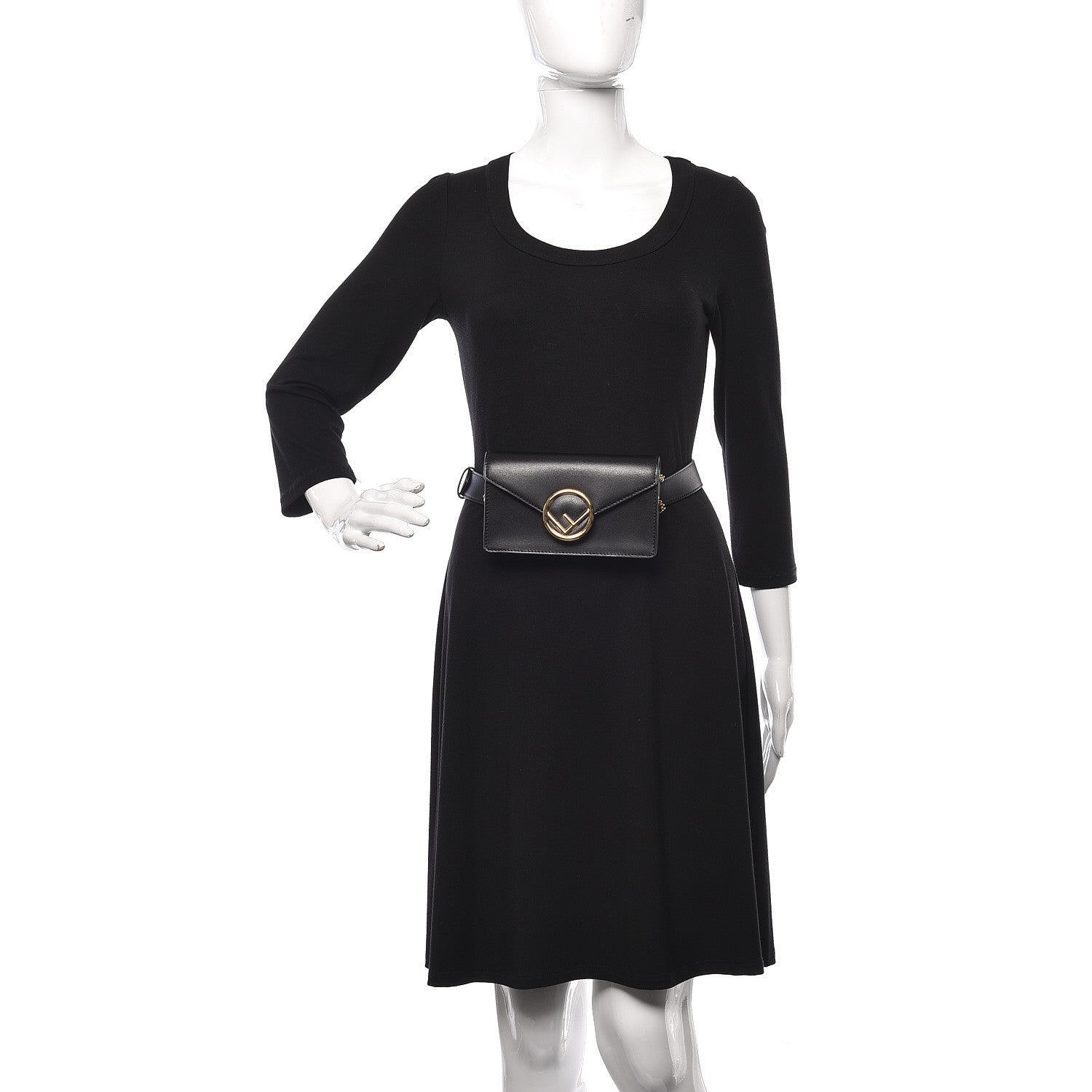 Fendi Vitello Liberty Lucido F is Fendi Envelope Belt Bag Black 3 of 12
