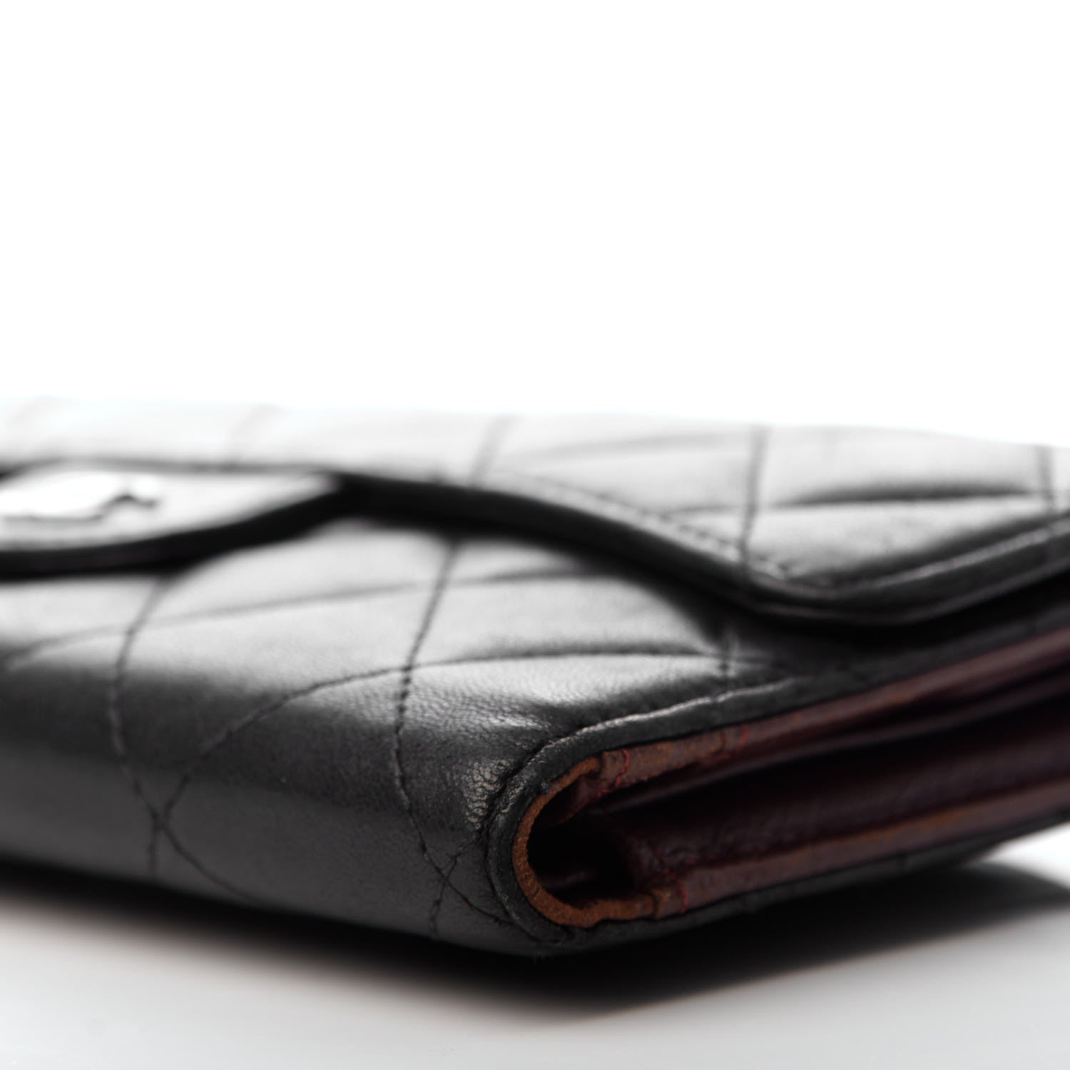 Chanel Lambskin Quilted Large Flap Wallet Black 10 of 14