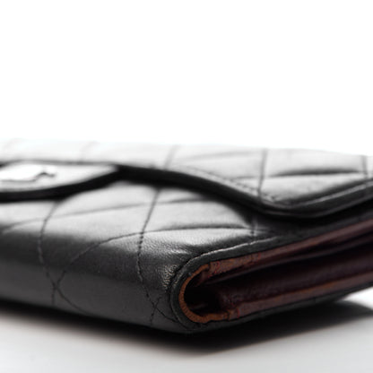 Chanel Lambskin Quilted Large Flap Wallet Black 10 of 14