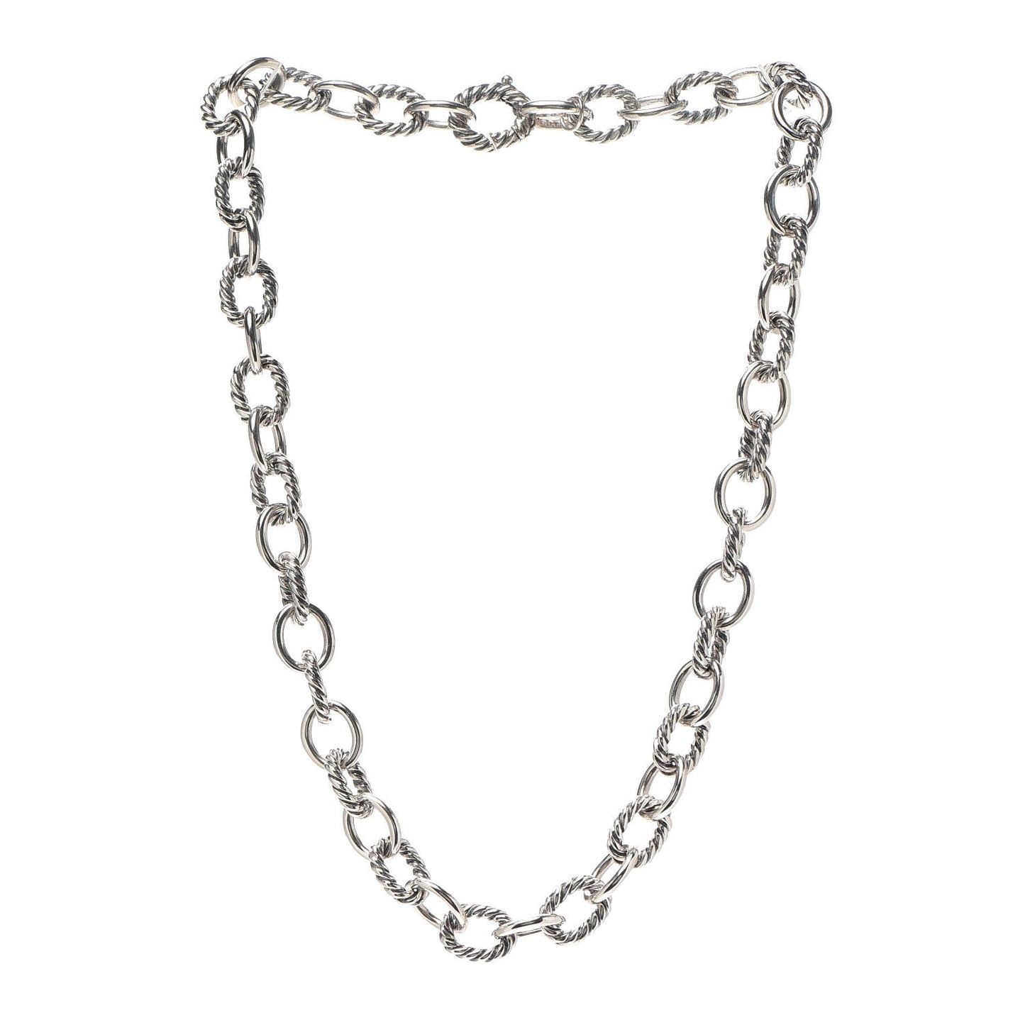 Sterling Silver 10mm Medium Oval Link Necklace