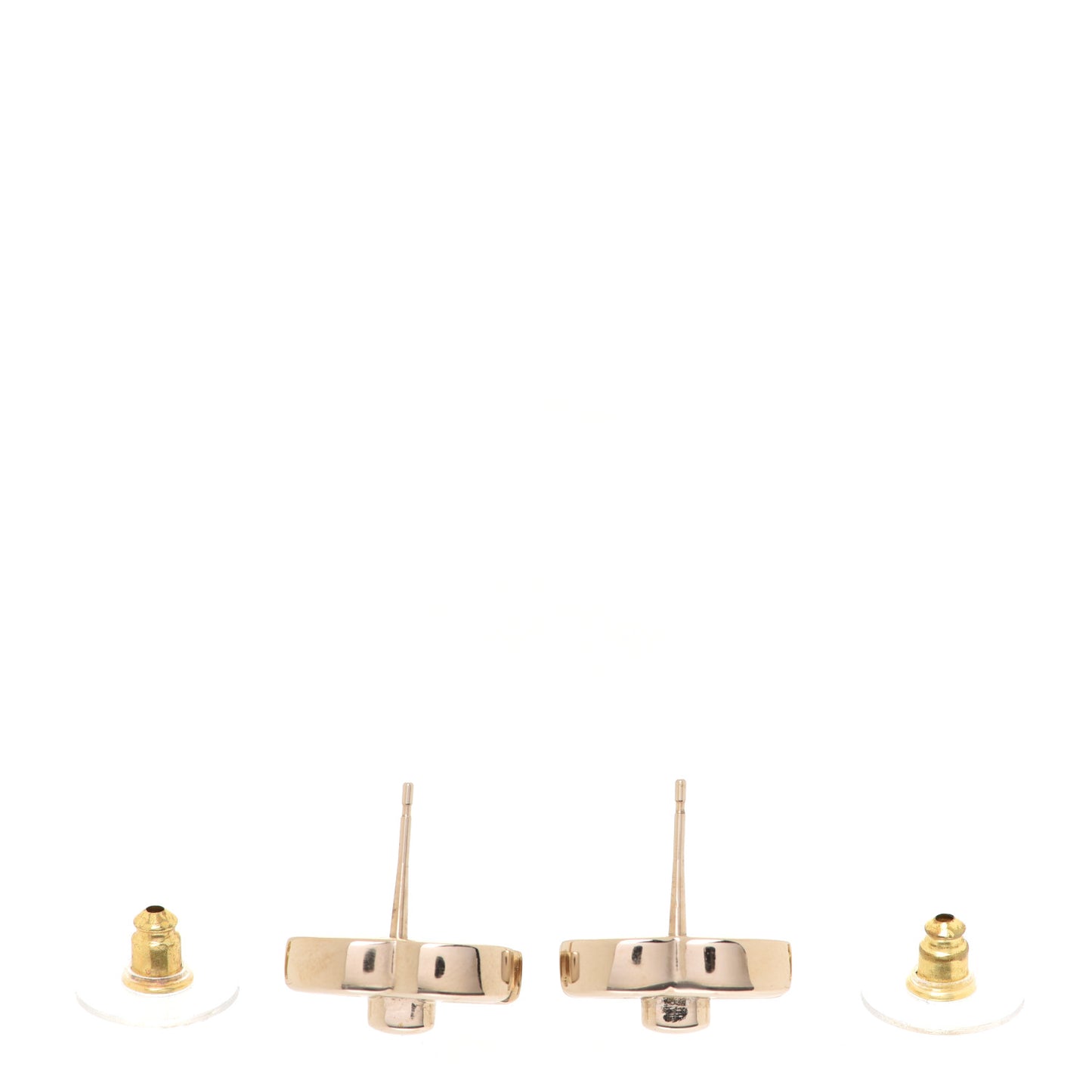 Metal CC Turnlock Earrings Gold