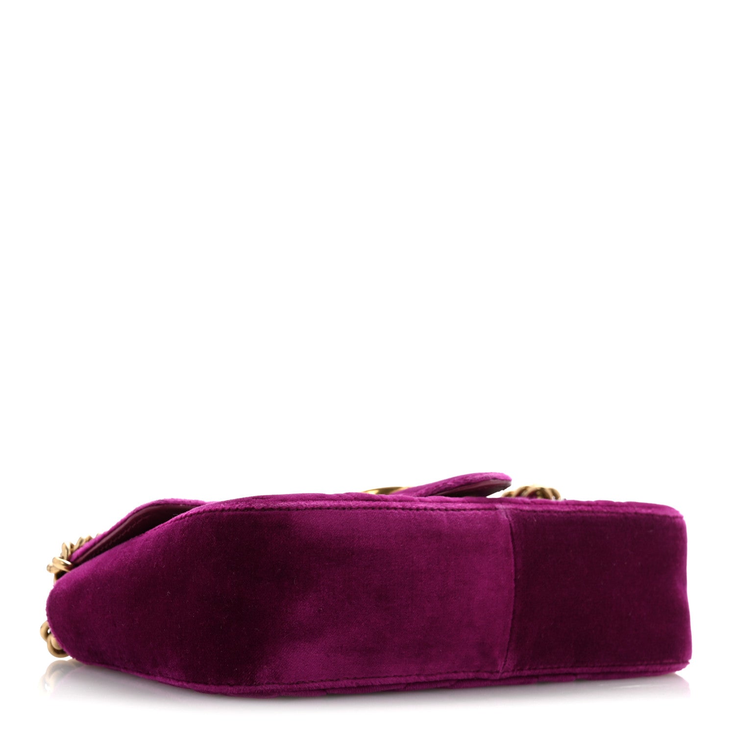 Gucci Velvet Matelasse Embroidered Mini GG Marmont Shoulder Bag