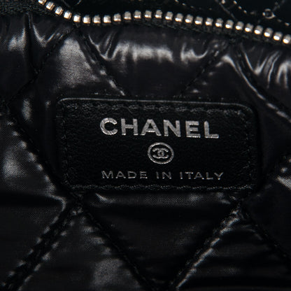 Chanel Patent Calfskin Quilted Beauty CC Clutch Black 6 of 7