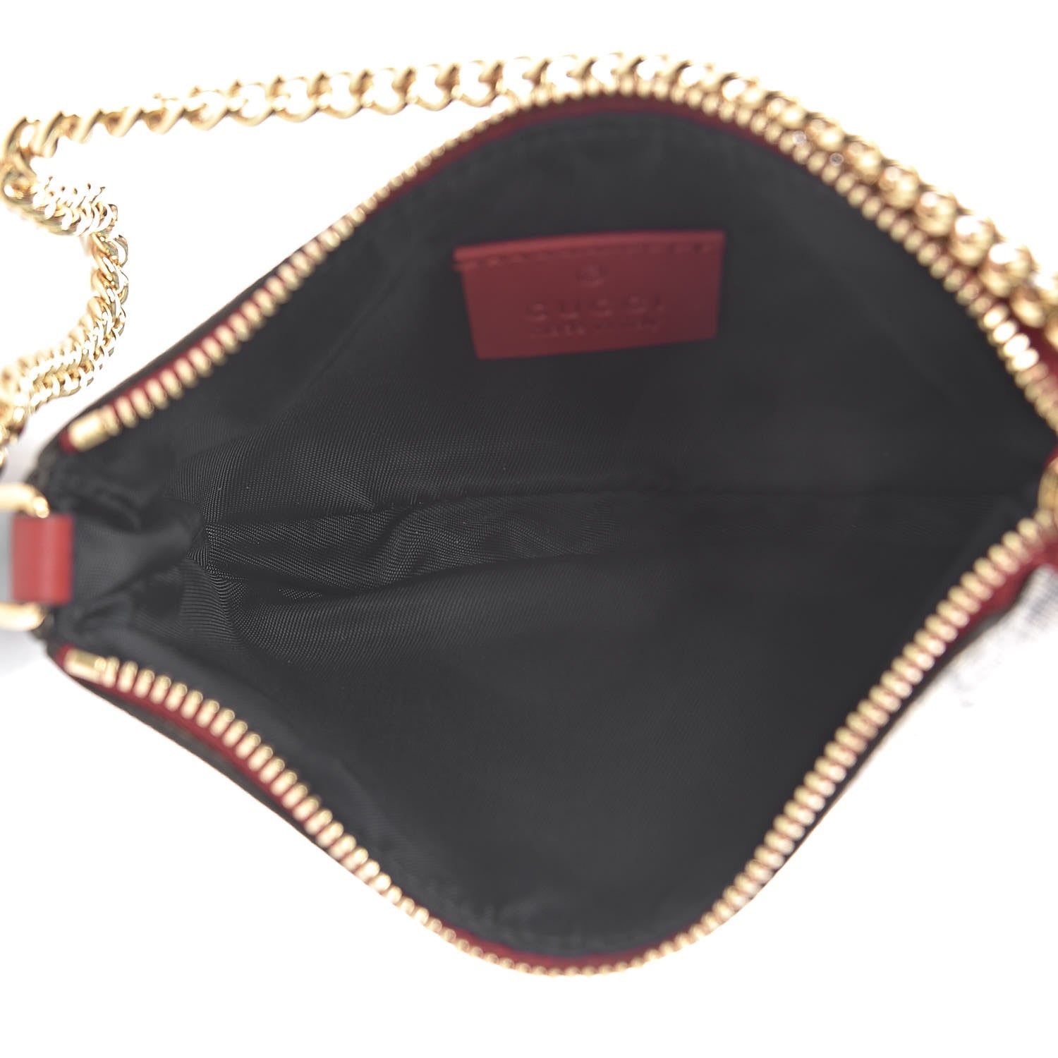 Gucci GG Supreme Monogram Blooms Mini Chain Bag Beige Blue Navy Hibiscus Red 5 of 10