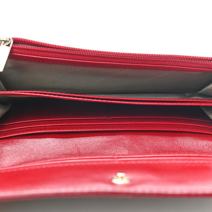 Burberry Haymarket Check Penrose Continental Wallet Military Red 5 of 7