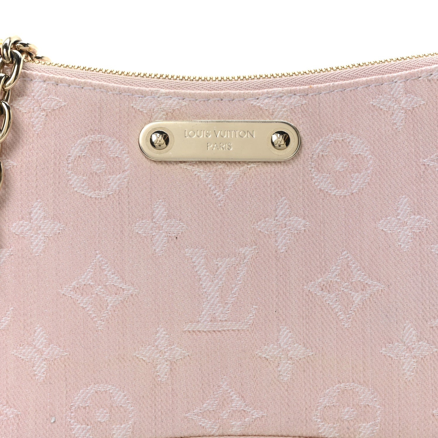 Louis Vuitton Monogram Denim Liv Pochette Washed Pink 7 of 9