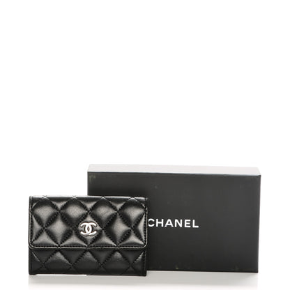 Chanel Lambskin Quilted Flap Card Holder Black 9 of 9