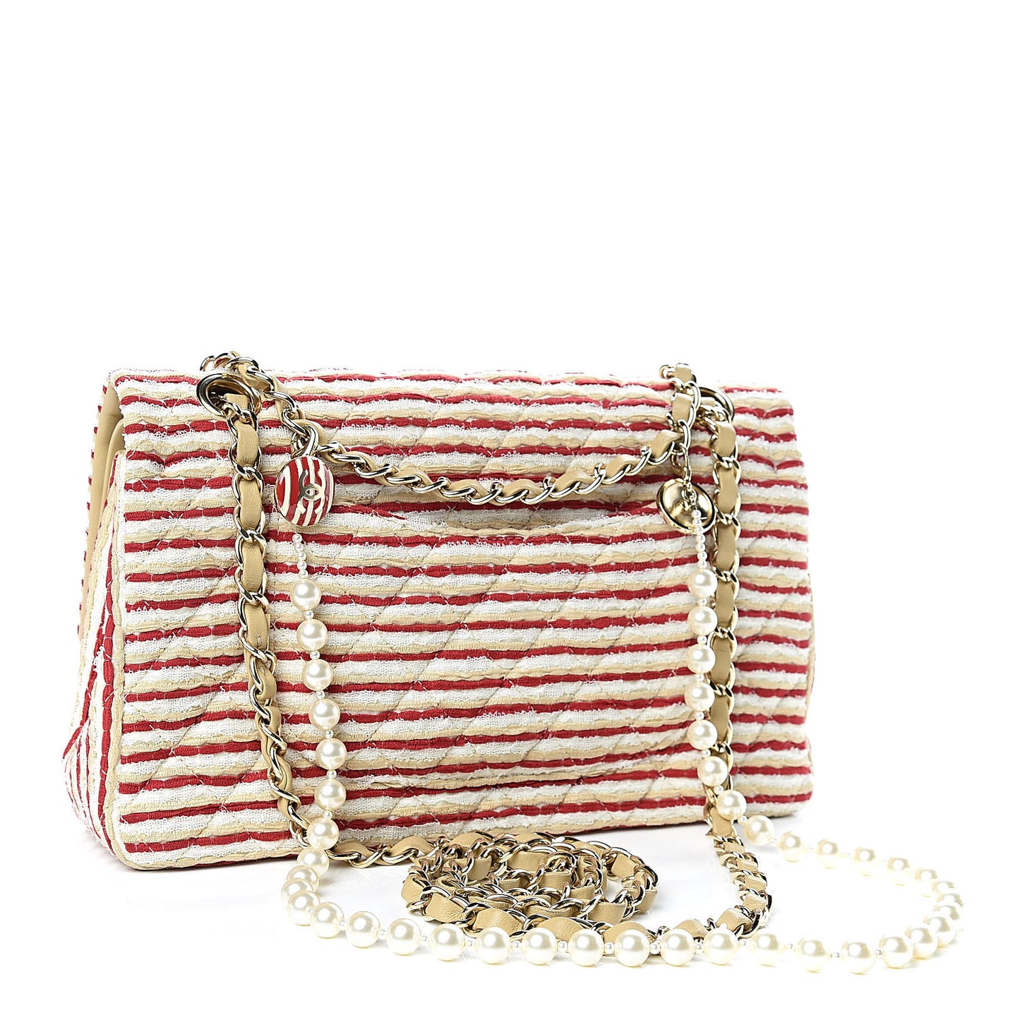 Jersey Quilted Medium Coco Sailor Flap Red White