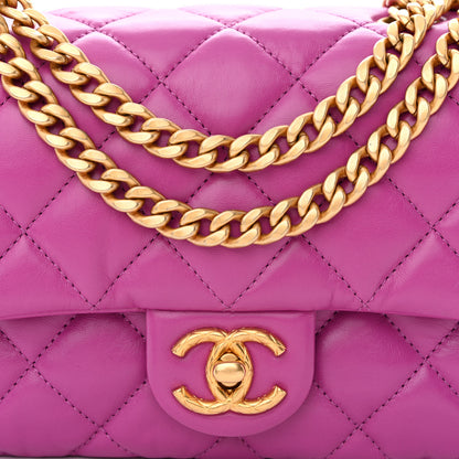 Chanel Lambskin Quilted Small Pillow Crush Flap Purple 8 of 11