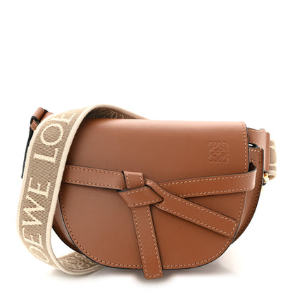 Loewe Calfskin Jacquard Mini Gate Dual Bag Tan 1 of 11