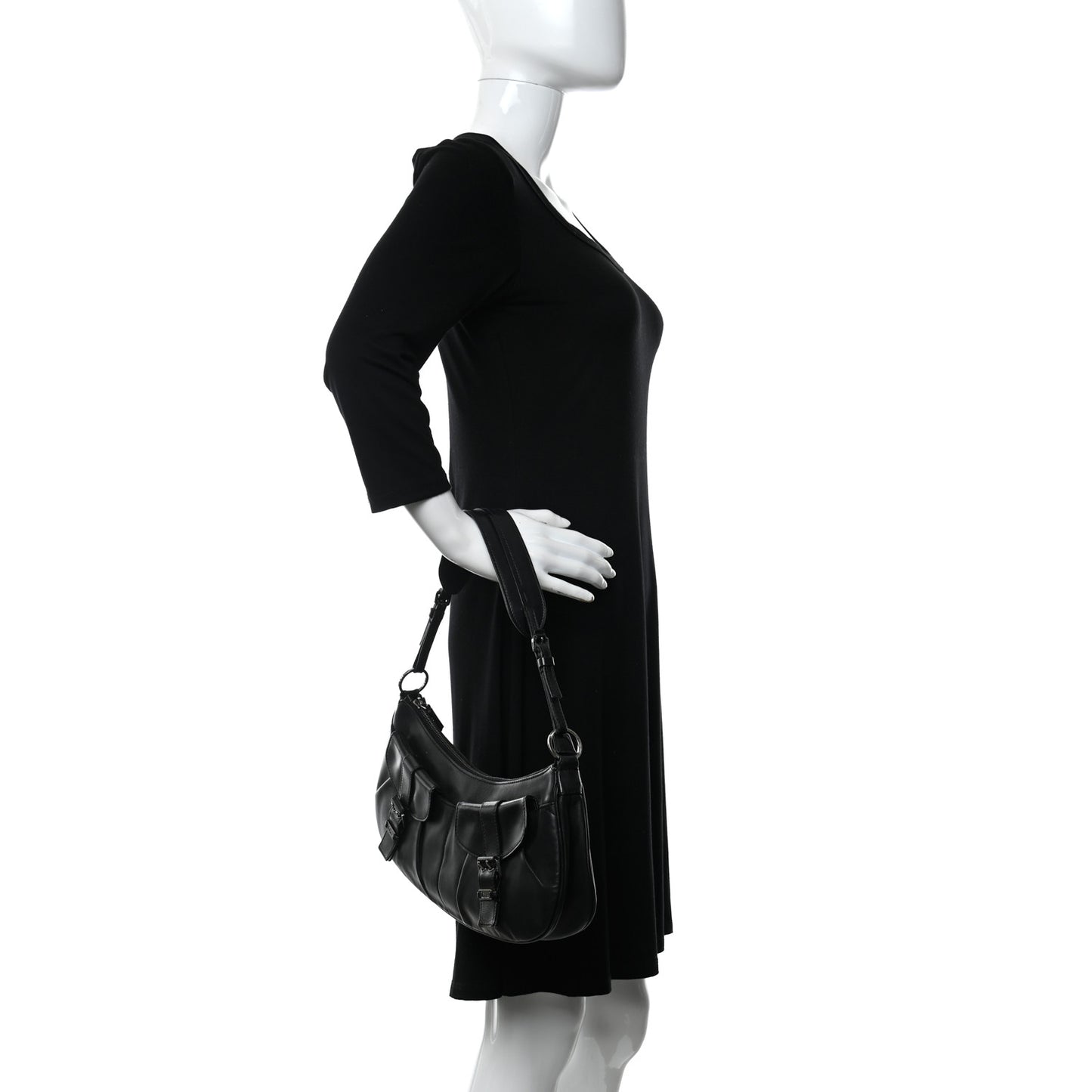 Calfskin Shoulder Bag Black