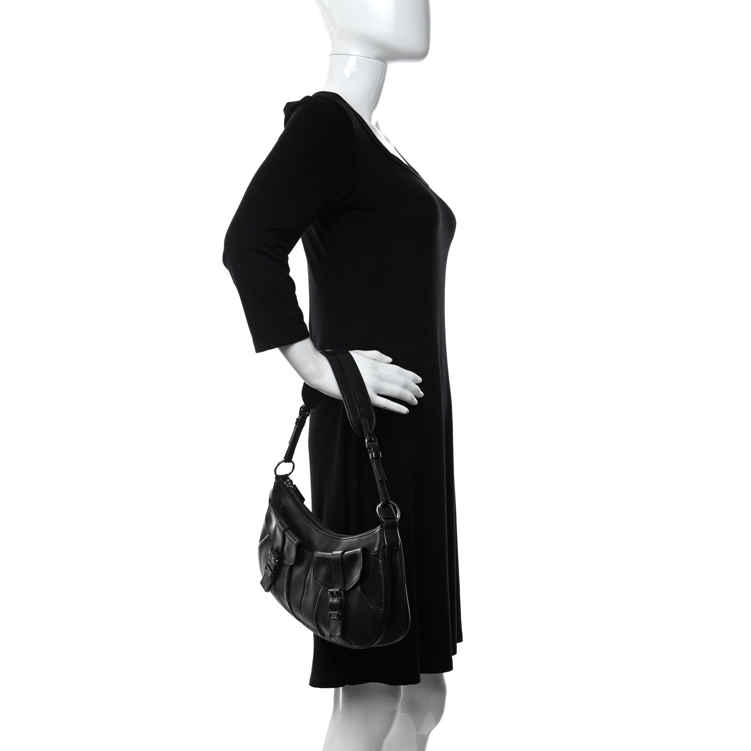 Christian Dior Calfskin Shoulder Bag Black 2 of 18