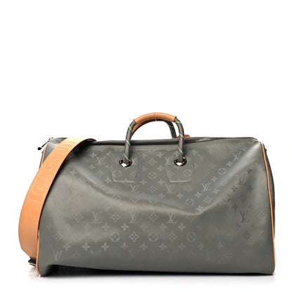 Louis Vuitton Monogram Titanium Keepall Bandouliere 50 1 of 10