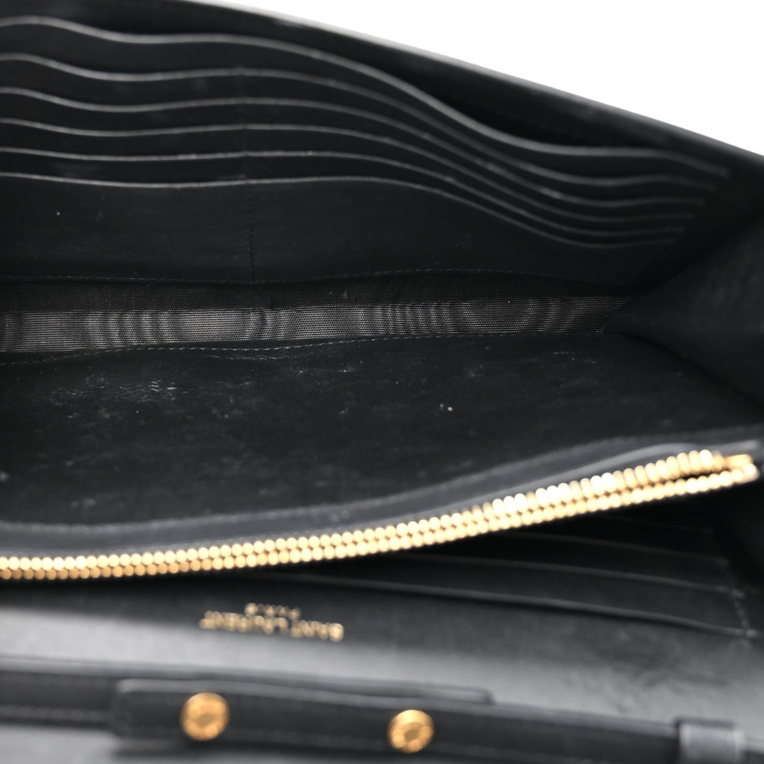 Saint Laurent Grain De Poudre Zodiac Print Small Monogram Kate Satchel Black Black 5 of 15