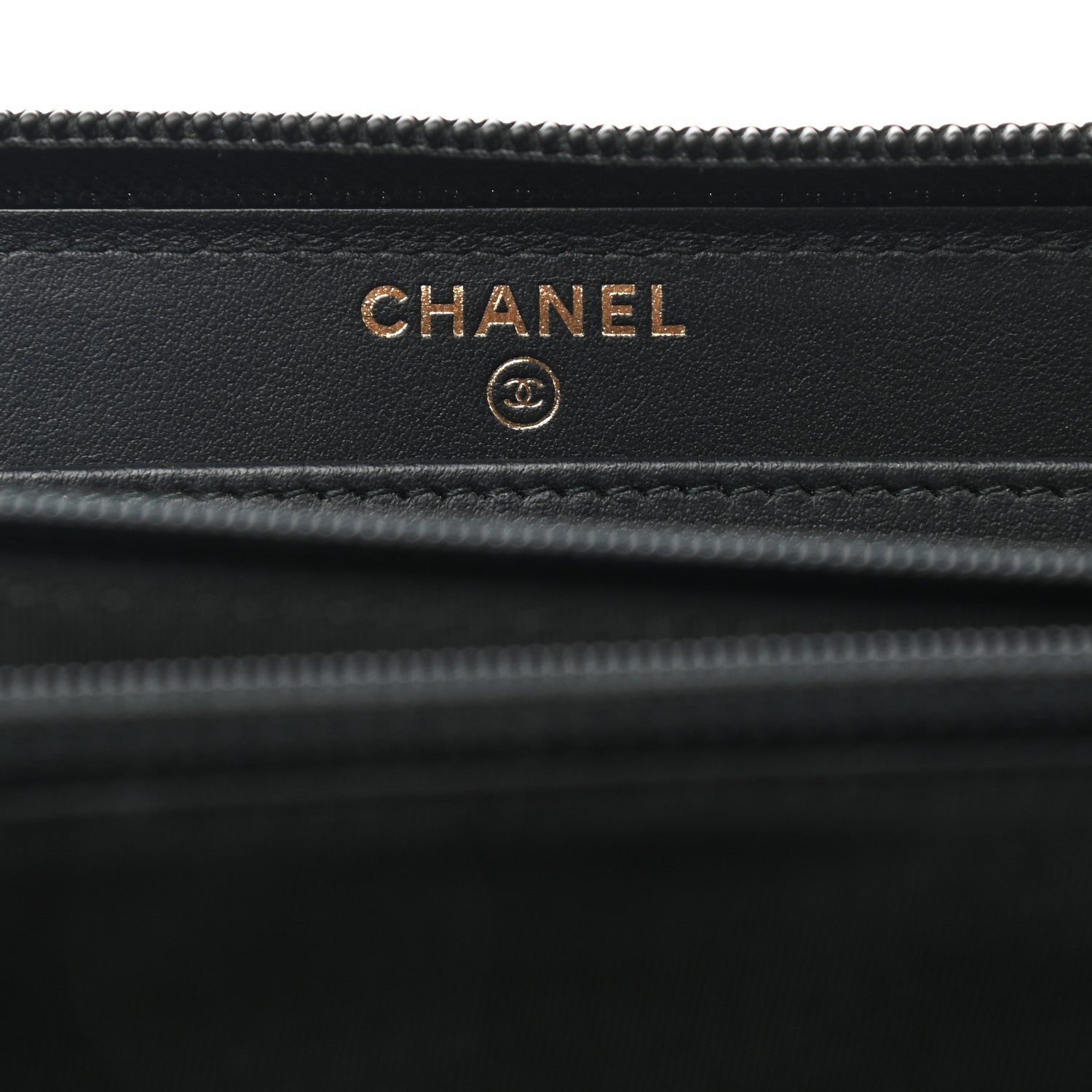 Chanel Caviar Quilted Boy Long Zip Around Wallet Black 6 of 8