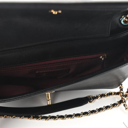 Chanel Sheepskin Quilted Medium Vintage Mademoiselle Flap Black 8 of 11