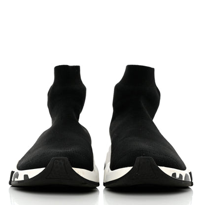 Balenciaga Neoprene Knit Speed Graffiti Sneakers 39 Black White 2 of 12