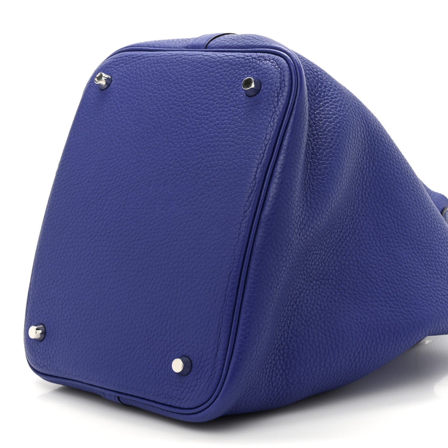 Hermes Taurillon Clemence Matte Alligator Picotin Lock Touch 22 MM Bleu Electrique 9 of 12