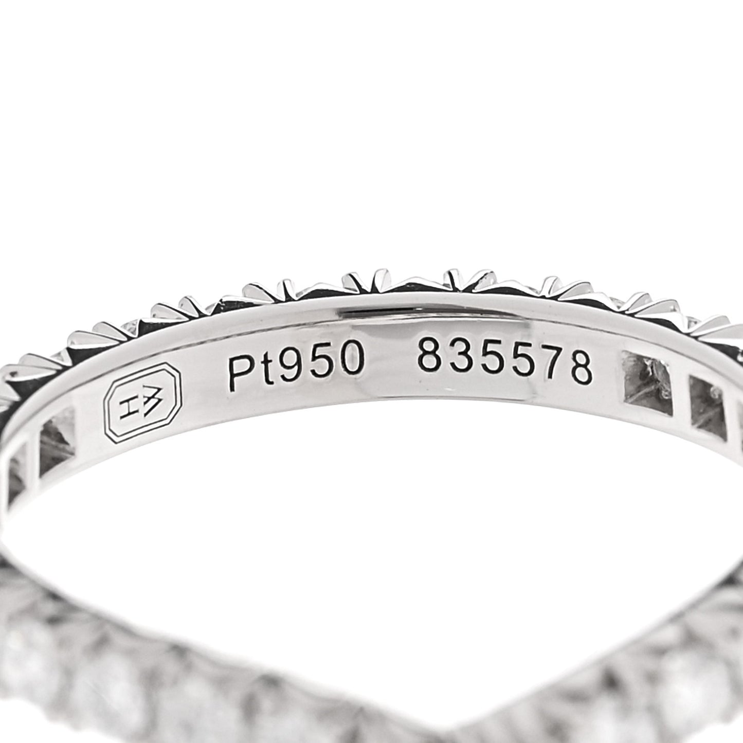 Platinum Diamond Ribbon Wedding Band Ring 49 4.75
