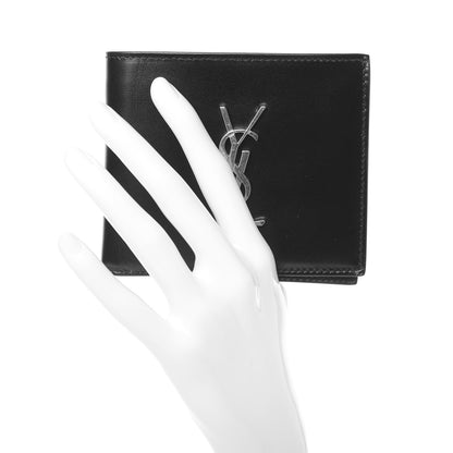 Saint Laurent Smooth Calfskin Monogram East West Wallet Black 2 of 7