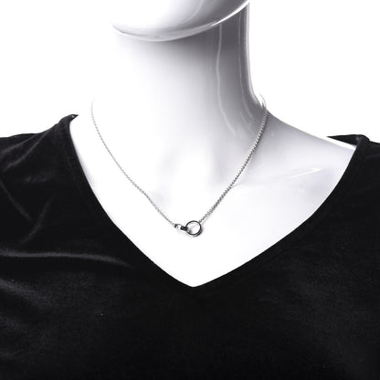 Cartier 18K White Gold Interlocking LOVE Necklace 2 of 6