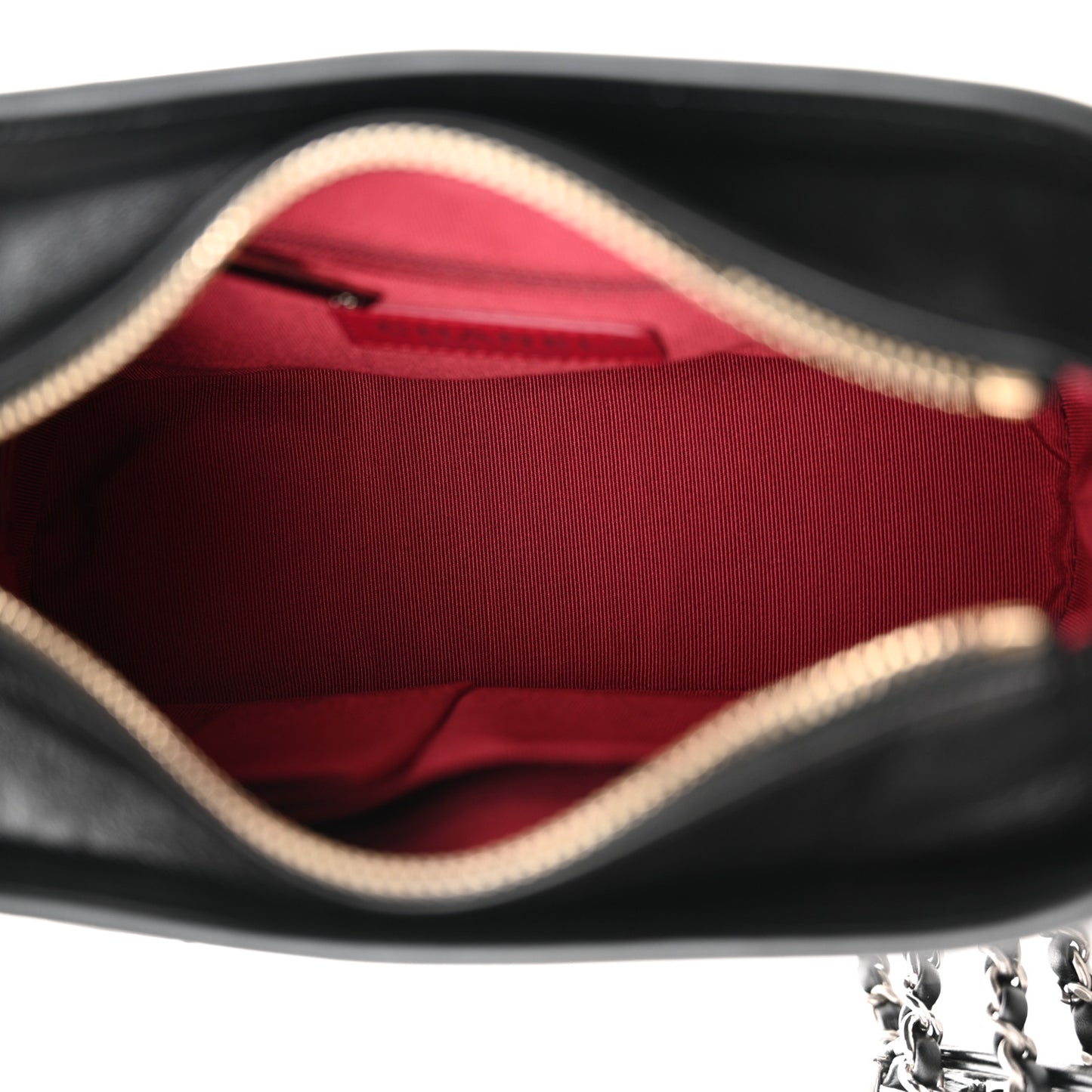 Aged Calfskin Quilted Small Gabrielle Hobo Black