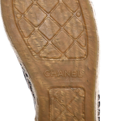 Chanel Lambskin CC Espadrilles 39 Navy Black 8 of 8