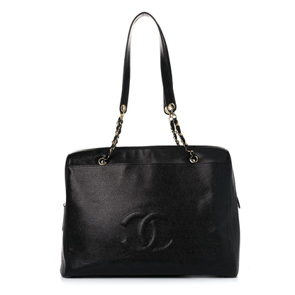 Chanel Caviar Large CC Shoulder Bag Black 1 of 18