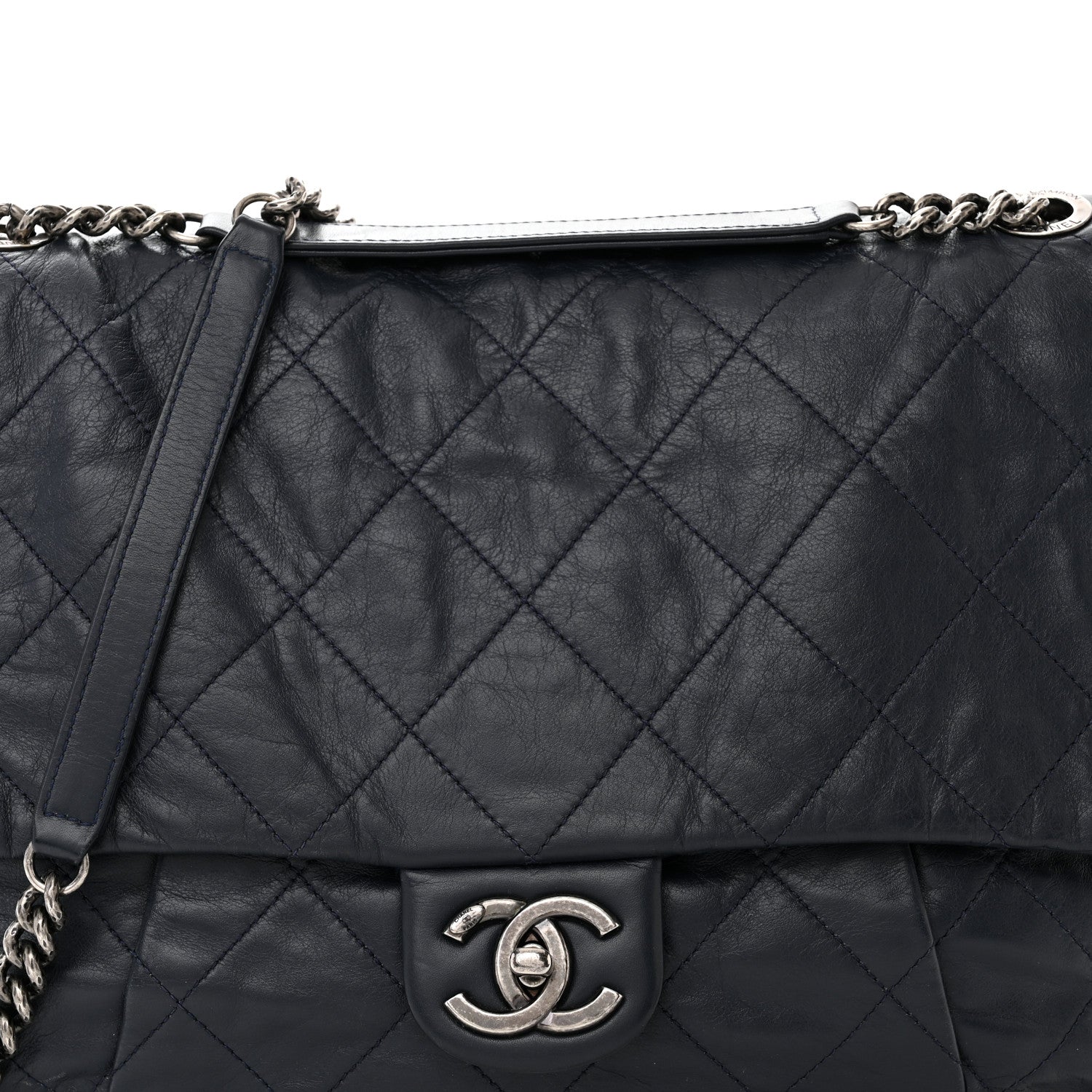 Chanel Calfskin Coco Pleats Flap Black 9 of 12