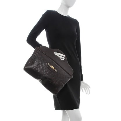 Gucci Guccissima Medium Punch Top Handle Tote Brown 2 of 12