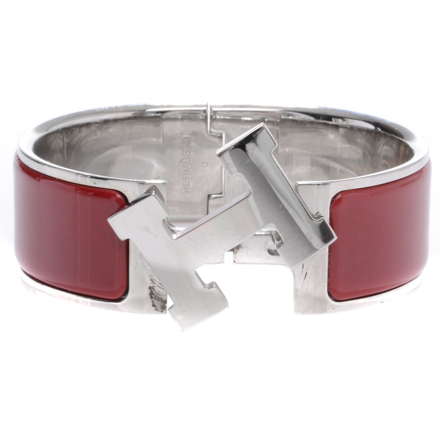 Enamel Wide Clic Clac H Bracelet PM Red