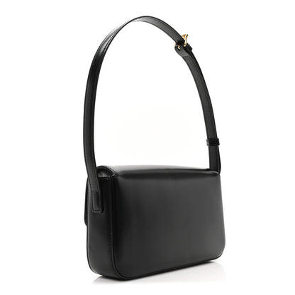 Celine Shiny Calfskin Triomphe Shoulder Bag Black 3 of 10
