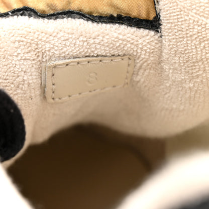 Gucci GG Supereme Monogram Miro Soft Calfskin Web Mens Screener Sneakers 8 Beige Ebony Black New Platinum 10 of 11