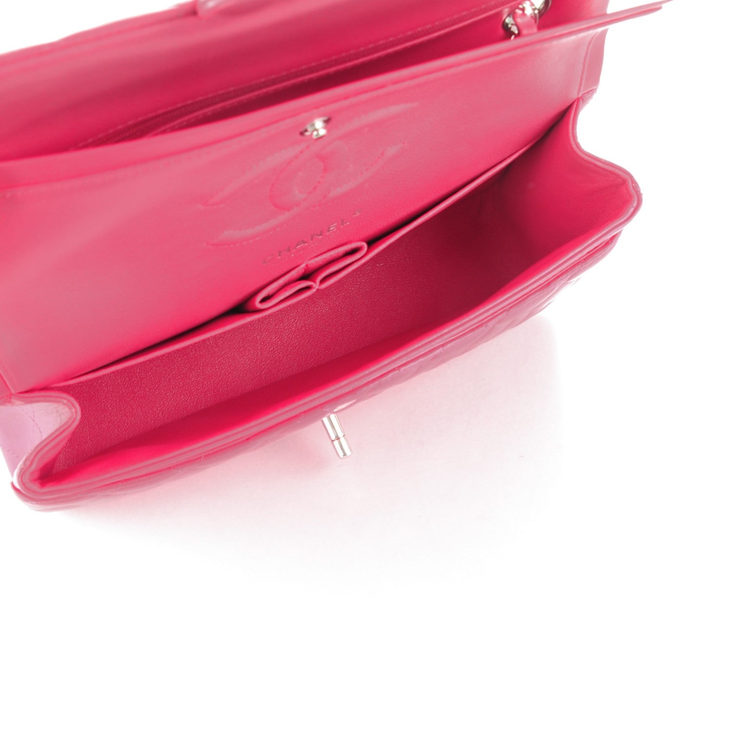 Chanel Lambskin Quilted Medium Double Flap Fuchsia 6 of 8