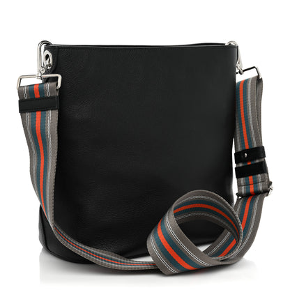 Prada Vitello Phenix Logo Hobo Black 3 of 7