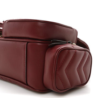 Gucci Calfskin Matelasse Small GG Marmont Multi Pocket Shoulder Bag Rosso Ancora 10 of 10