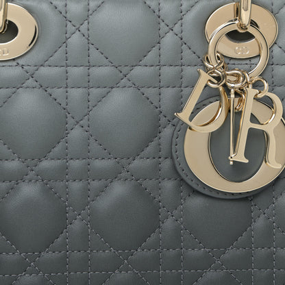 Christian Dior Lambskin Cannage Gradient Small My ABCDior Lady Dior Grey 9 of 13