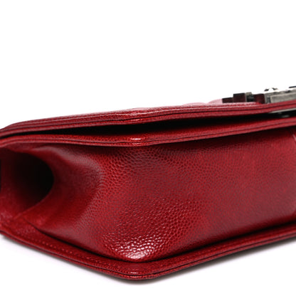 Chanel Caviar Quilted Medium Boy Flap Red 9 of 10