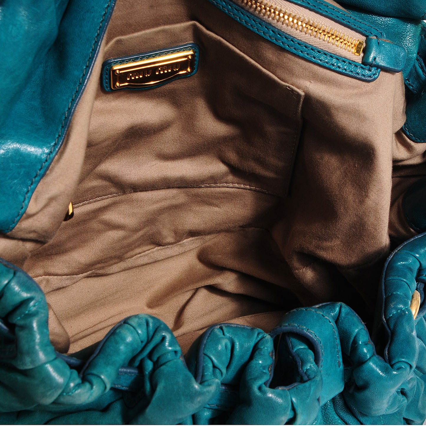 Nappa Matelasse Flap Bag Teal