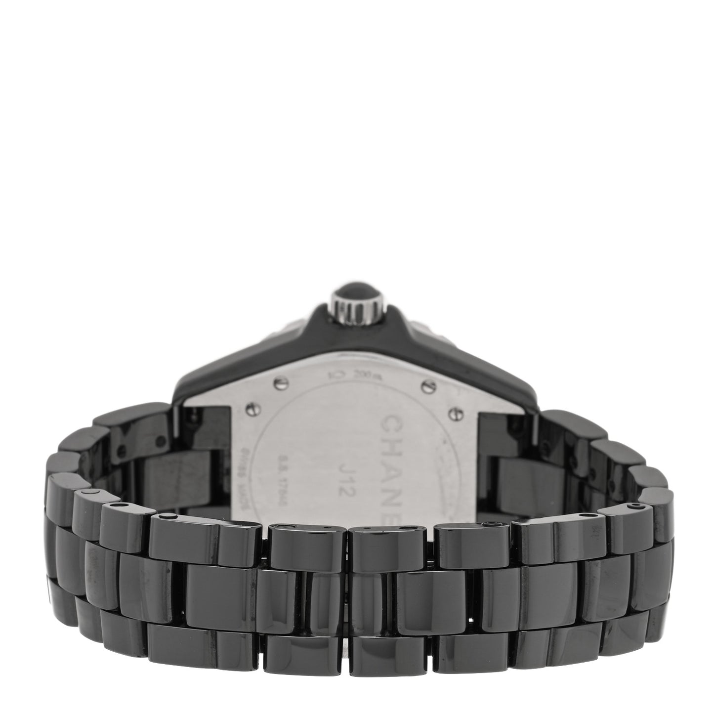 Stainless Steel Ceramic Diamond 38mm J12 Automatic Watch Black