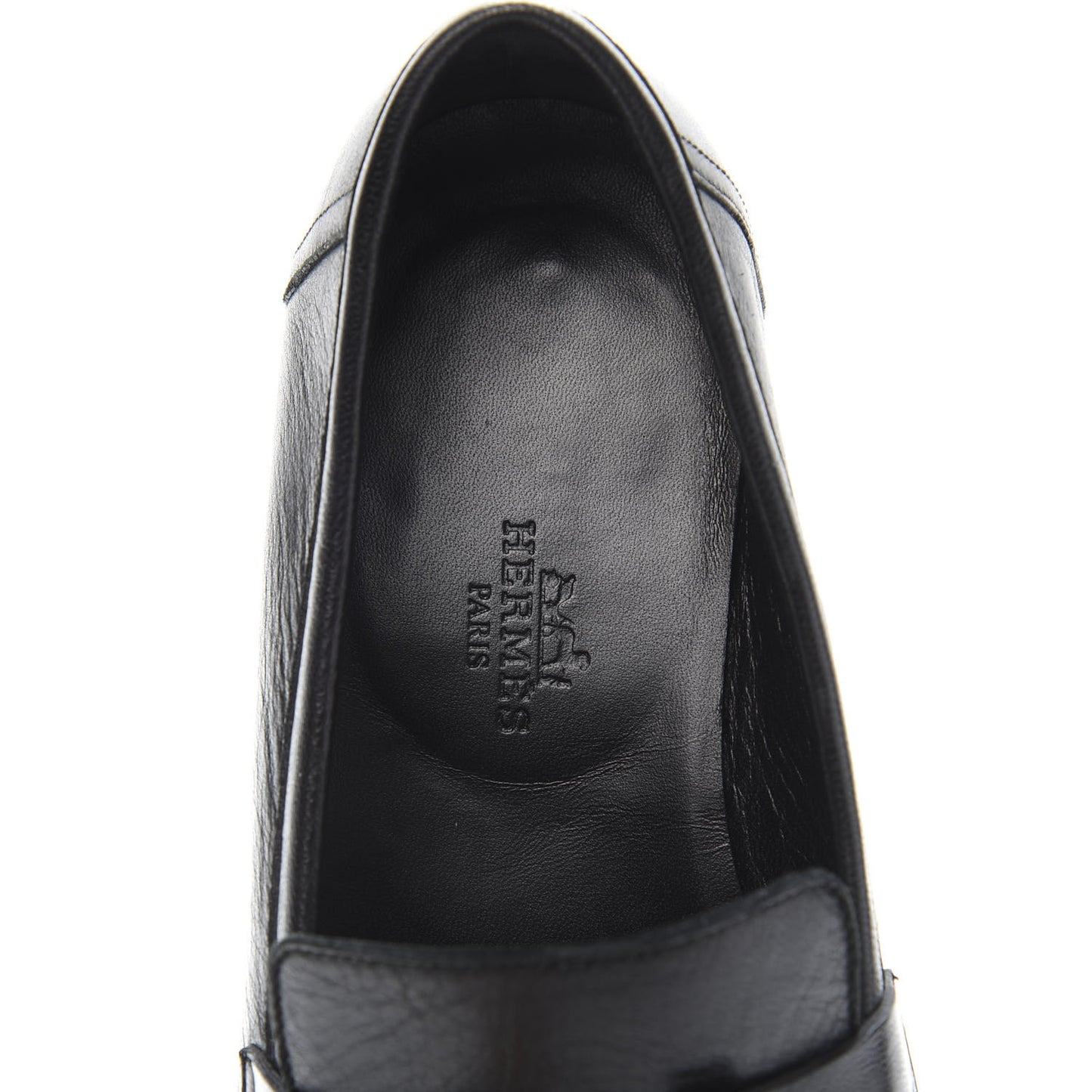 Goatskin Mens Paris Loafers 40 Black