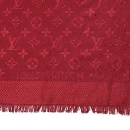 Louis Vuitton Silk Wool Monogram Shawl Pomme D'Amour 3 of 4
