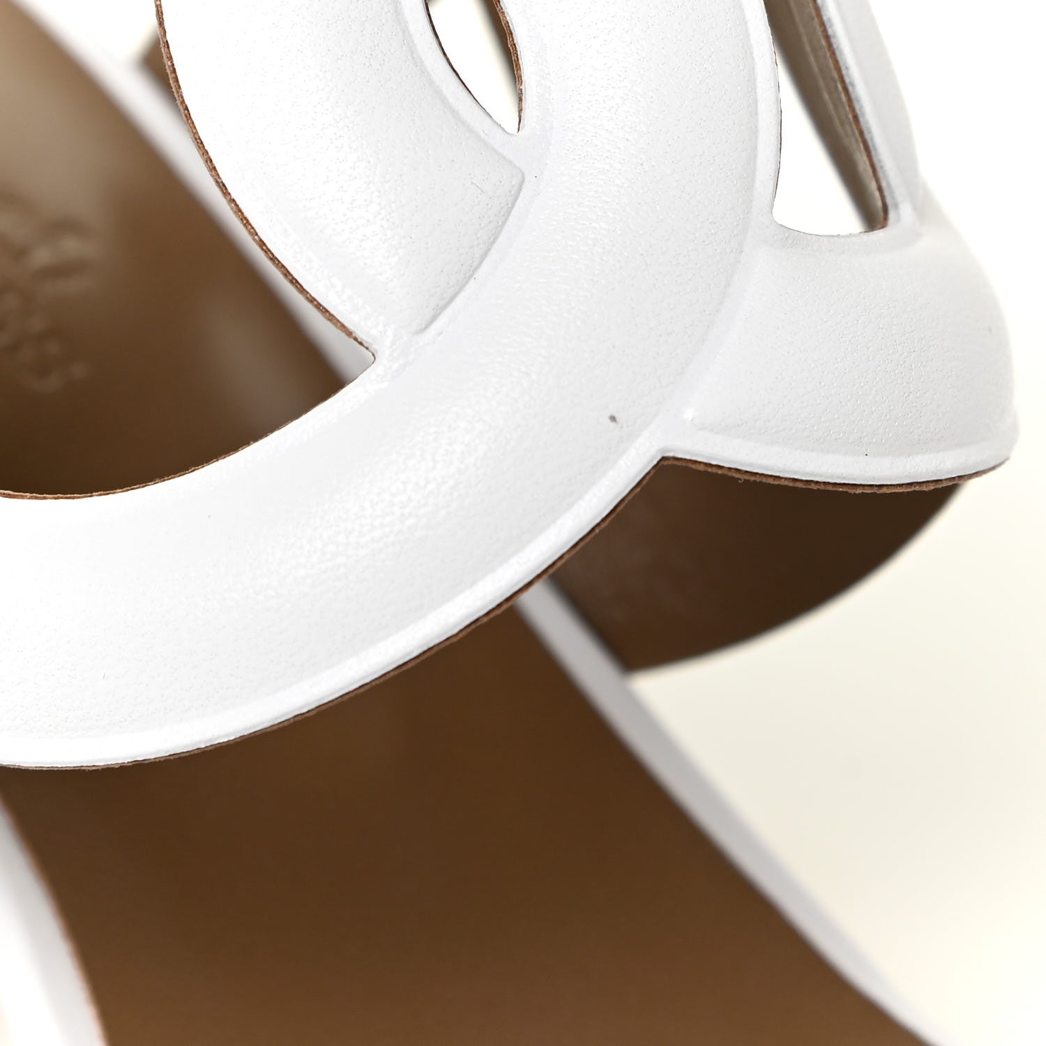 Hermes Nappa Bikini Sandals 37.5 White 13 of 14