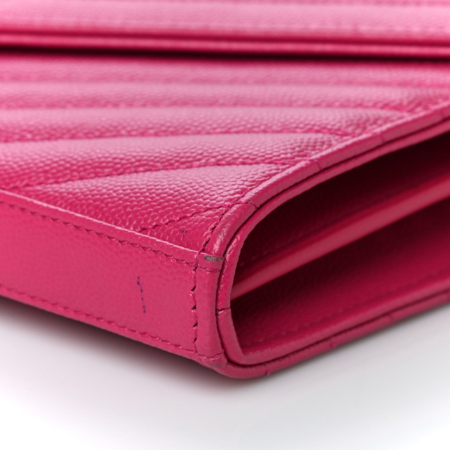 Grain De Poudre Matelasse Chevron Monogram Chain Wallet Bubblegum